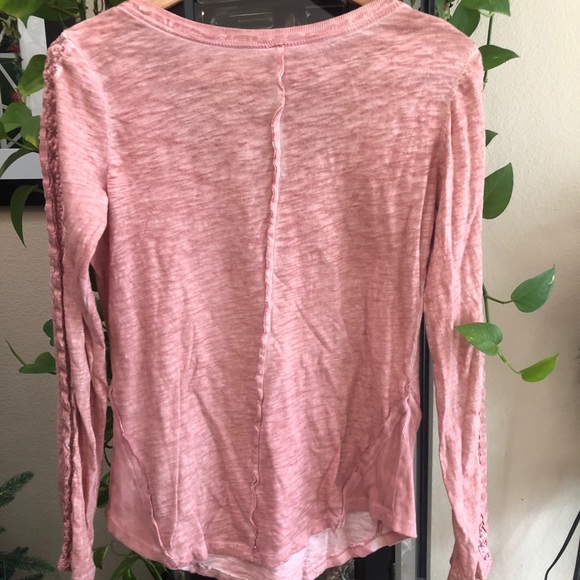 🤩Free People light peach top - Large - Picture 3 of 5
